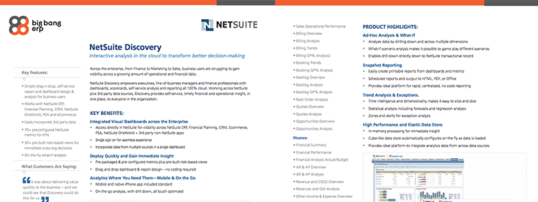 NetSuite Discovery