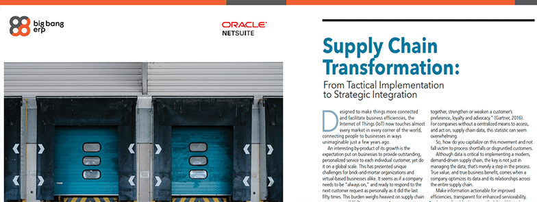 NetSuite: Supply Chain Transformation