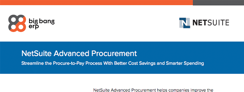 NetSuite Advanced Procurement