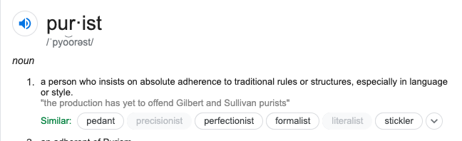 Purists are boring