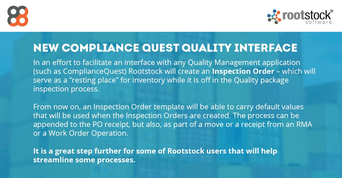 Rootstock Software: New Compliance Quest Quality Interface