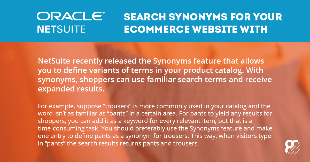 NetSuite: Search Synonyms