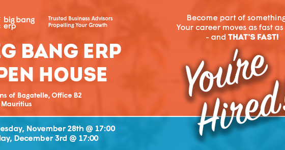 Looking Forward to Meeting You @ the Big Bang ERP Open House!