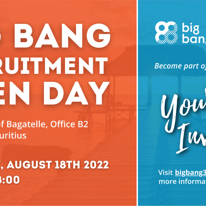 Big Bang Recruitment Open Day in Mauritius